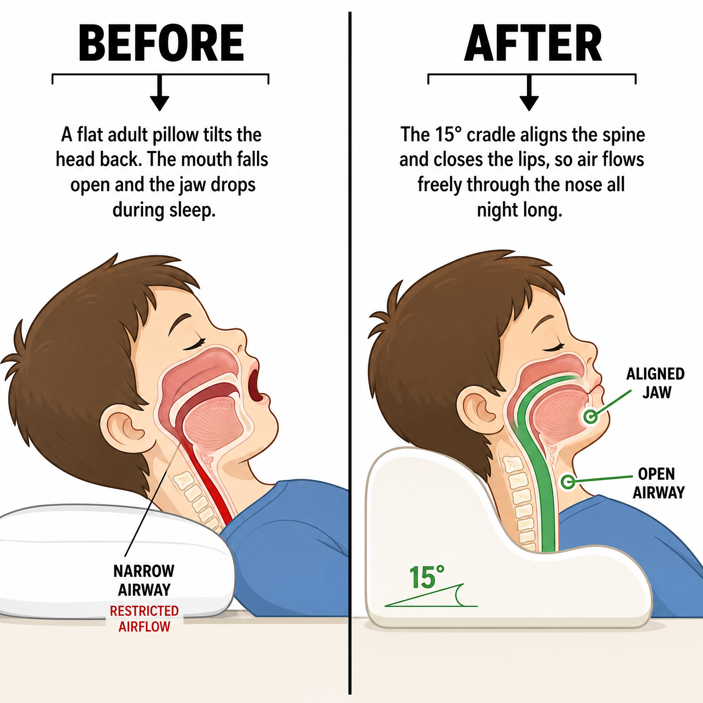 Kids Posture Pillow™ — Healthy Sleep Alignment for Growing Kids