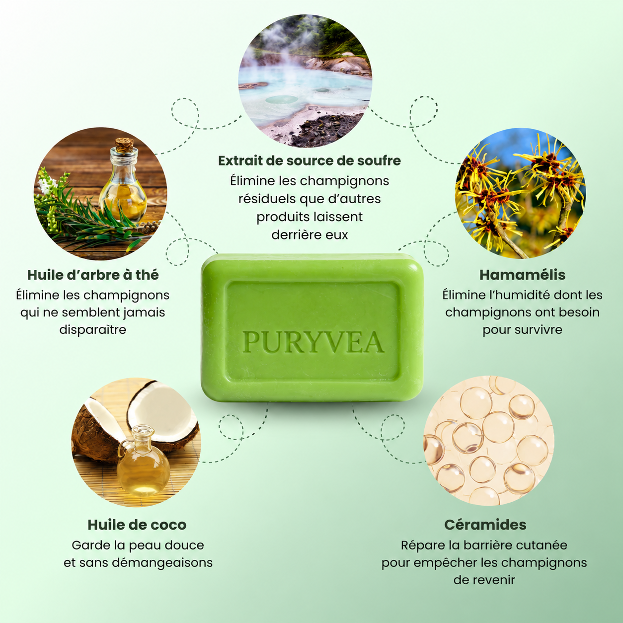 Savon anti-mycoses Puryvea - Fini les démangeaisons aux seins