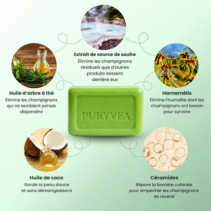 Savon anti-mycoses Puryvea - Fini les démangeaisons aux seins