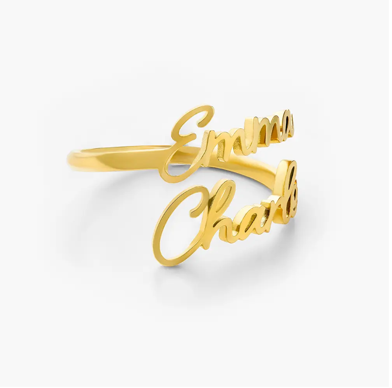 Bague Prénoms Multiples - Cadeau Parfait à Offrir