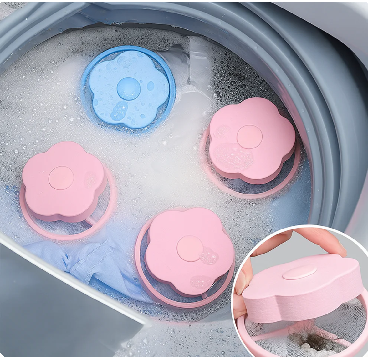 Set da 4 Capsule Acchiappa-Peli per Lavatrice