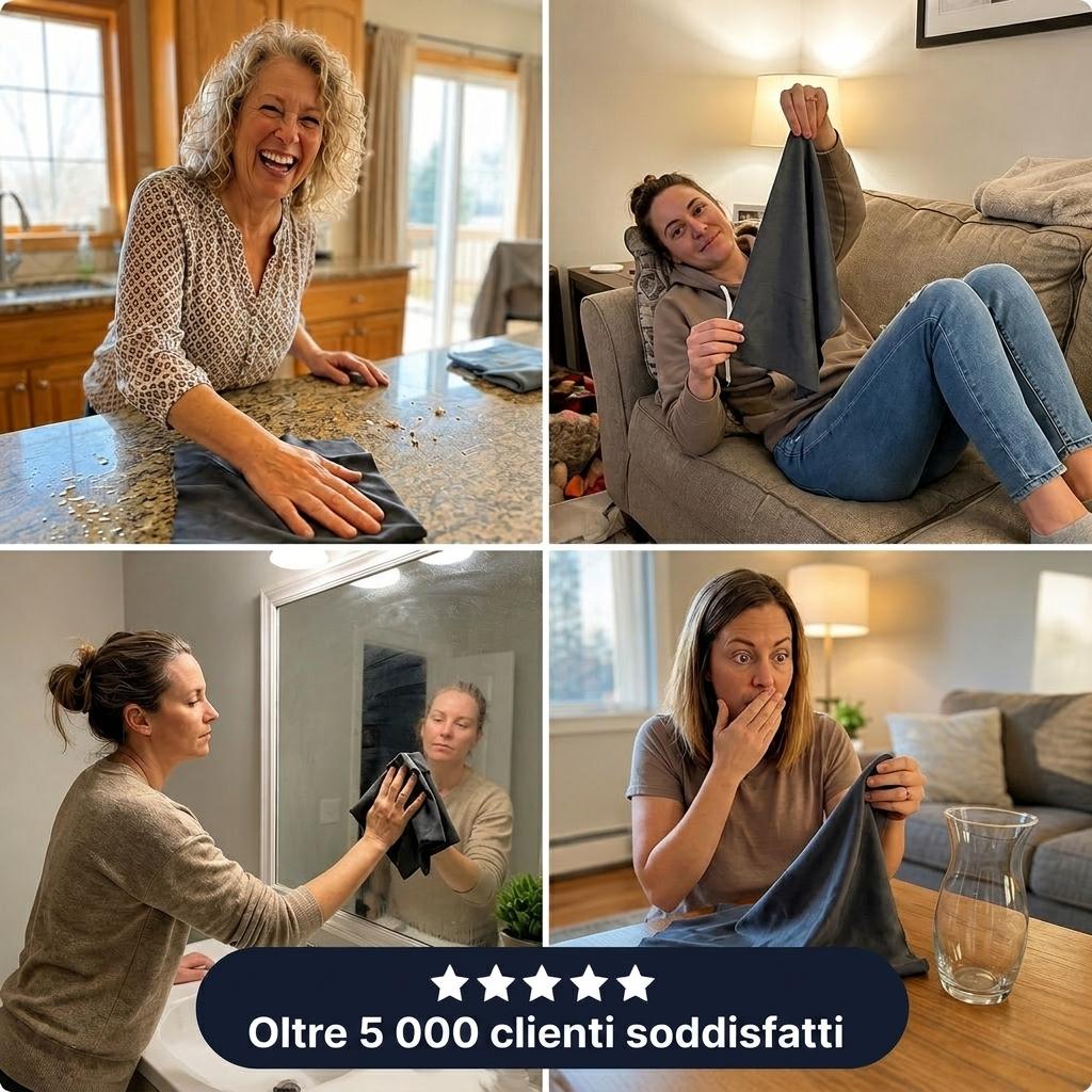 Set da 5 Panni Microfibra SenzaTracce™