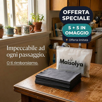 Set da 5 Panni Microfibra SenzaTracce™
