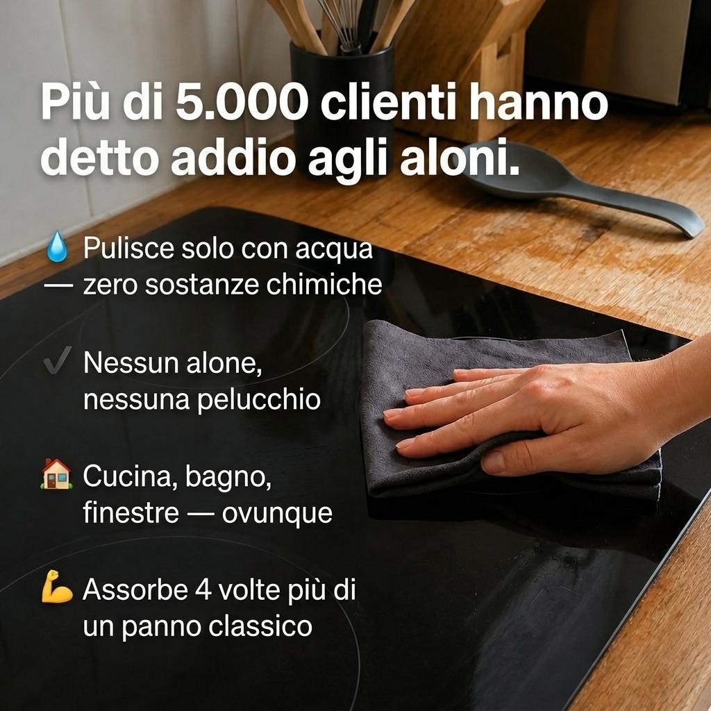 Set da 5 Panni Microfibra SenzaTracce™