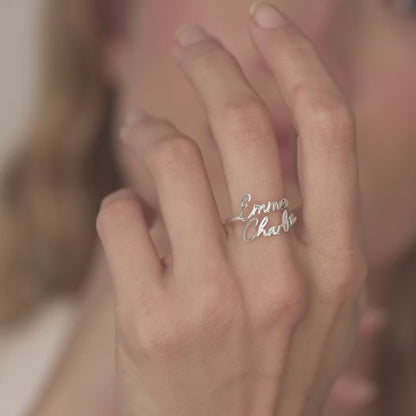Bague Prénoms Multiples - Cadeau Parfait à Offrir
